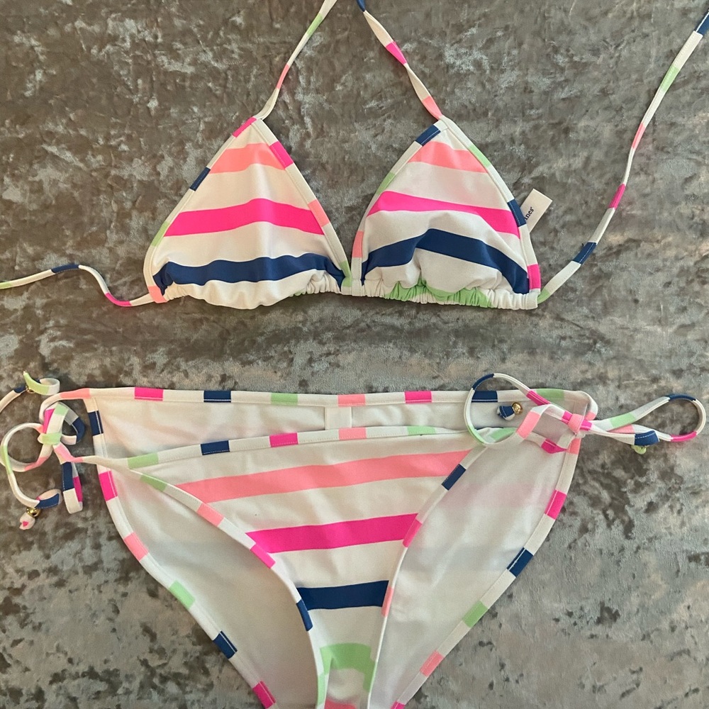 Vineyard Vines striped string bikini small